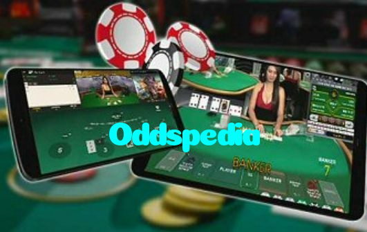 Oddspedia casino presented on mobile device in Pakistan with slots and live games